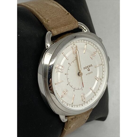 Fossil FTW1200 Women's Sand Leather Silver Analog Dial Hybrid Smartwatch CM541 - Picture 5 of 12
